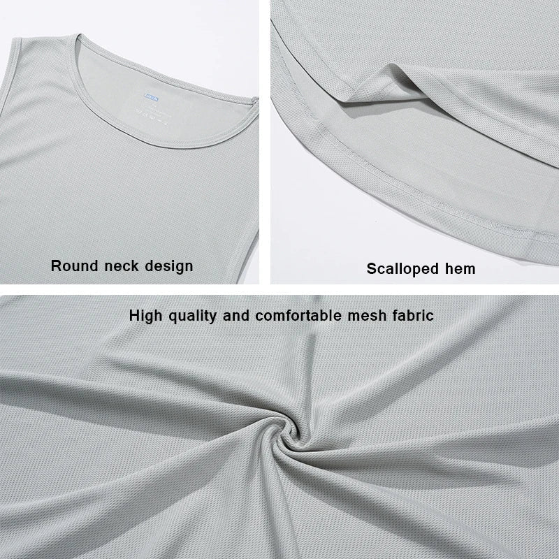 Men's Quick-Dry Gym Tank Top — Loose Sleeveless Training Vest