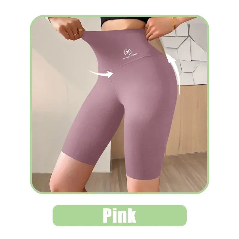 Women's High-Waist Gym Shorts — Quick-Dry Yoga & Cycling