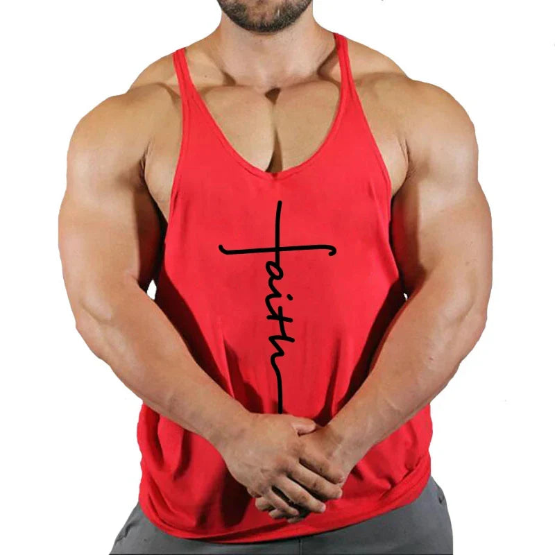 Men's Gym Stringer Singlet — Bodybuilding Muscle Tank Top