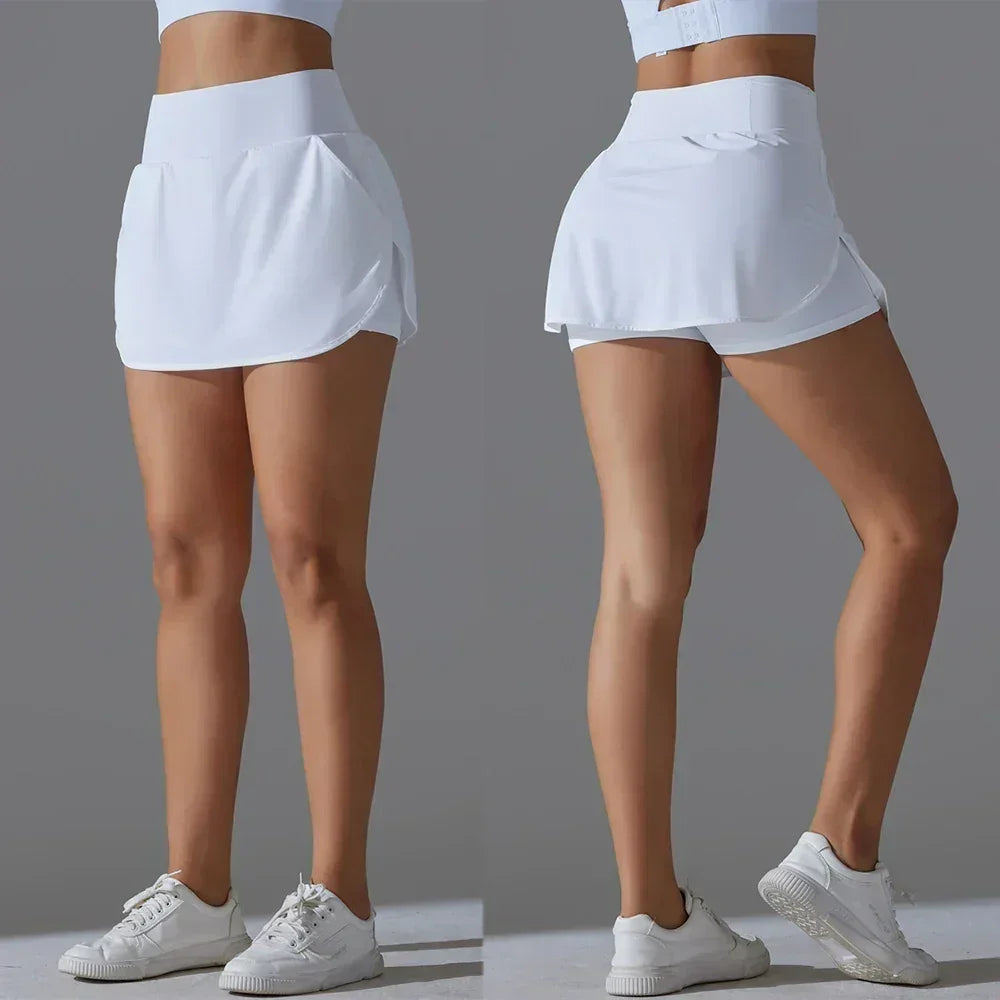 Women's High-Waist Yoga Shorts with Pockets — Gym Sportswear