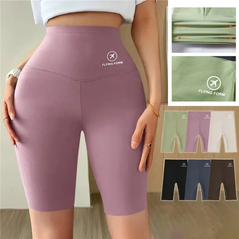Women's High-Waist Gym Shorts — Quick-Dry Yoga & Cycling