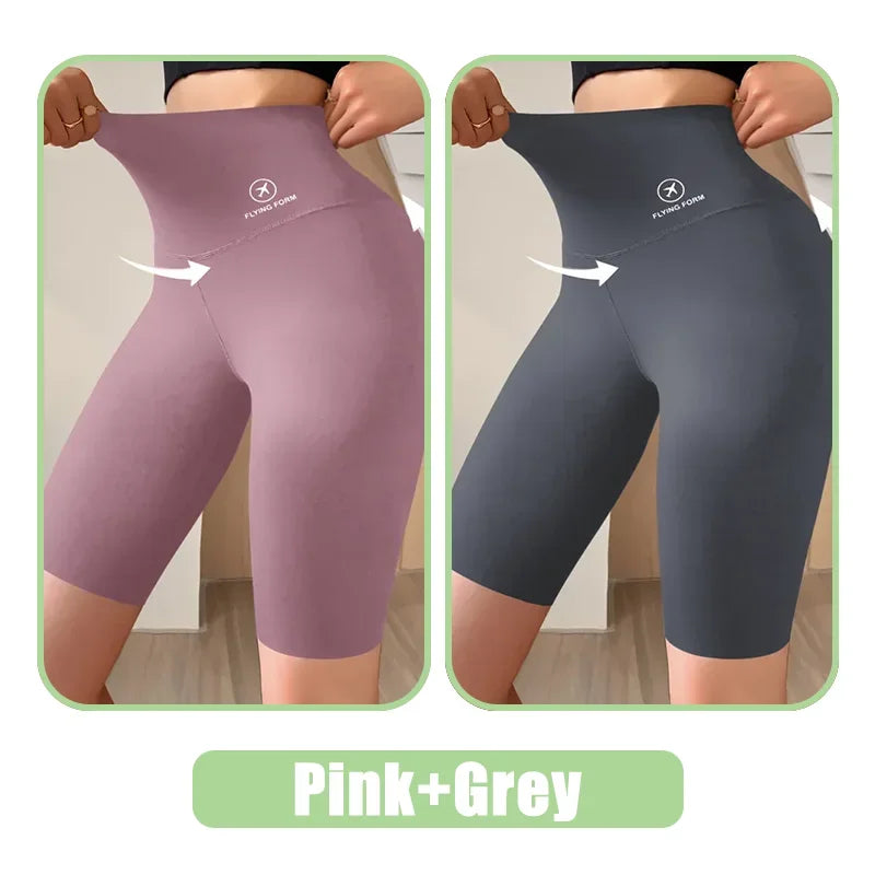 Women's High-Waist Gym Shorts — Quick-Dry Yoga & Cycling