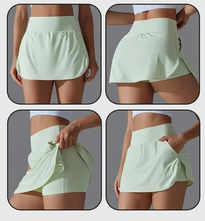 Women's High-Waist Yoga Shorts with Pockets — Gym Sportswear - 3Sons Sports & Fitness