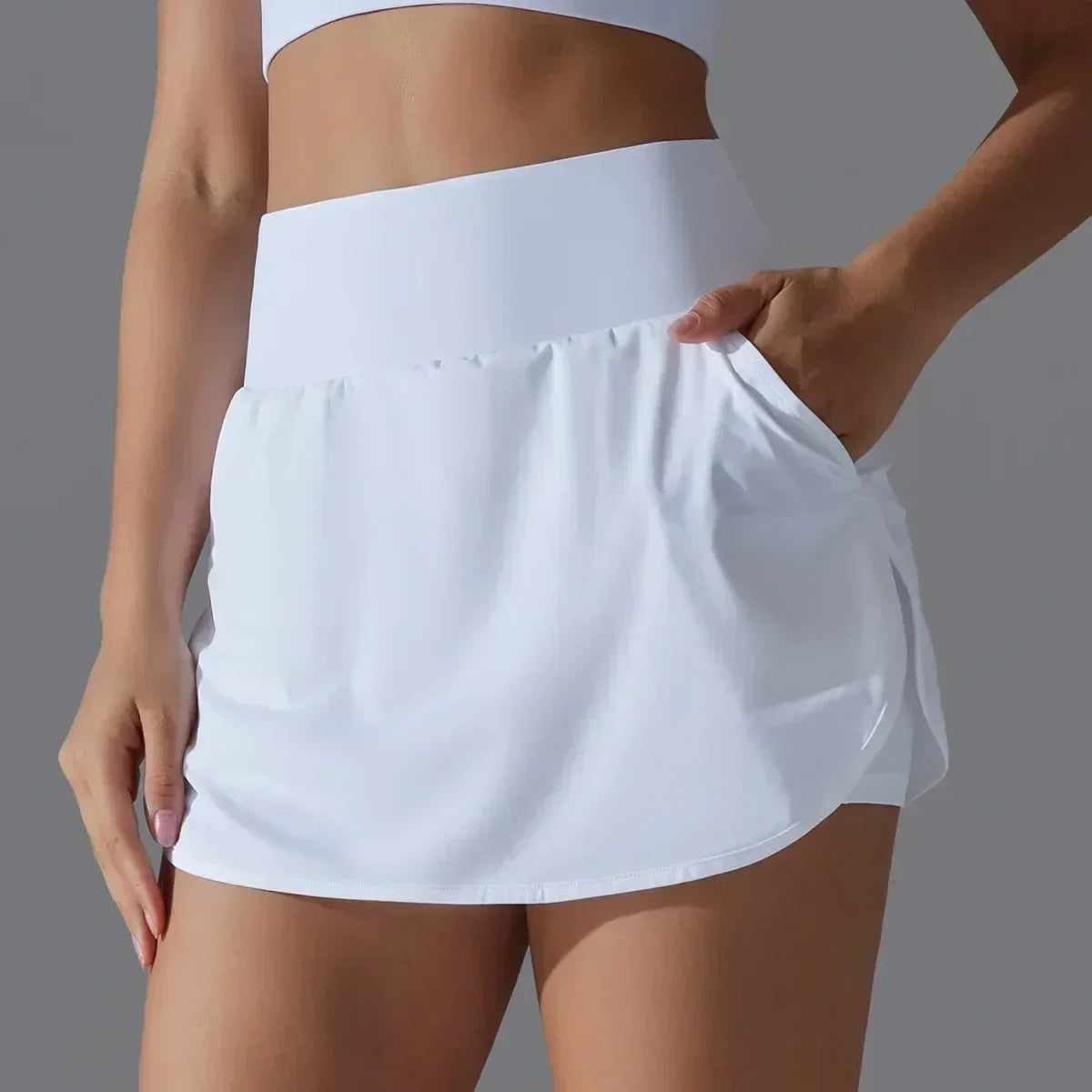 Women's High-Waist Yoga Shorts with Pockets — Gym Sportswear