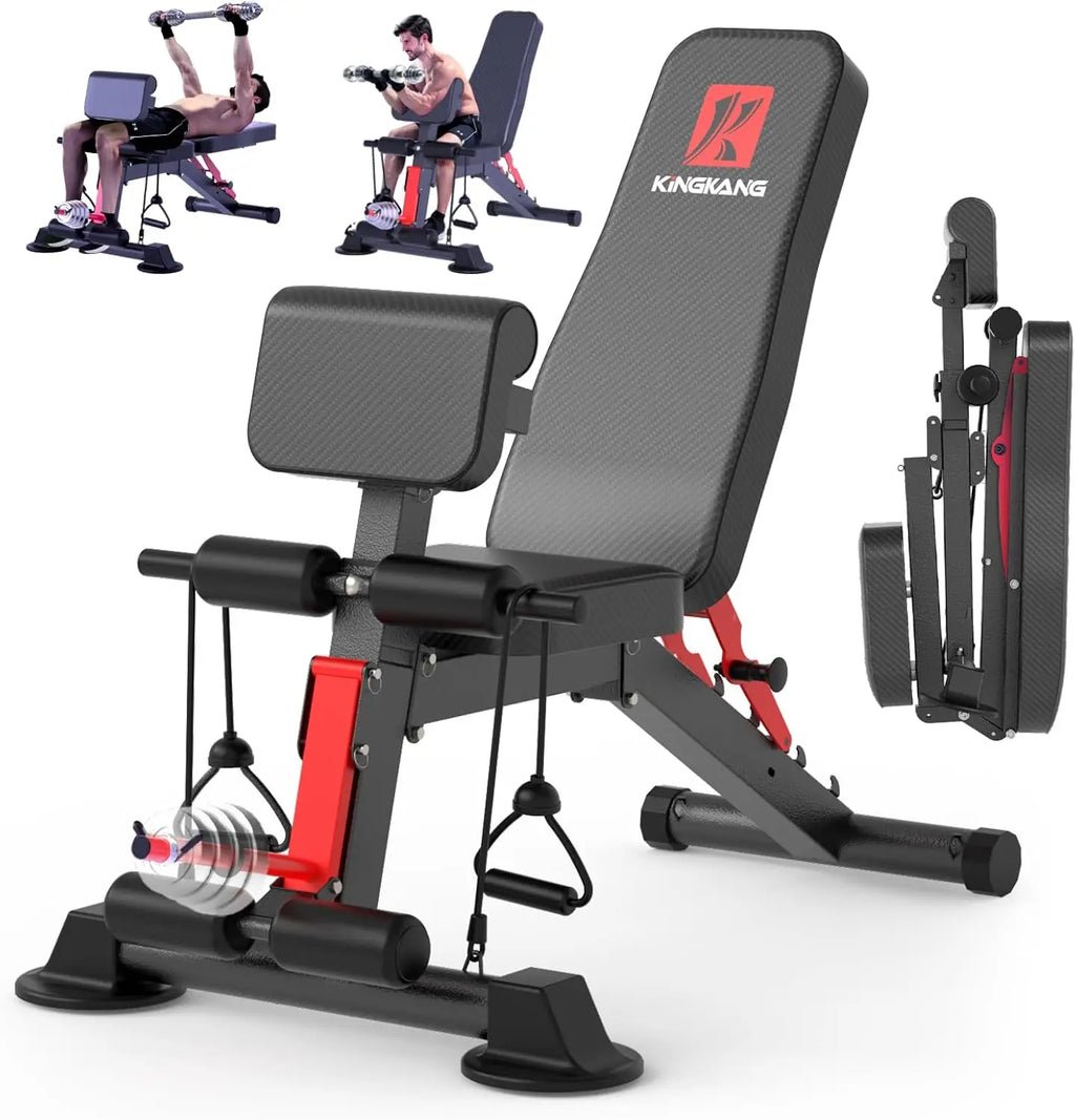 Foldable 14-in-1 Pre-Assembled Dumbbell Bench for Full Body Workout - 3Sons Sports & Fitness