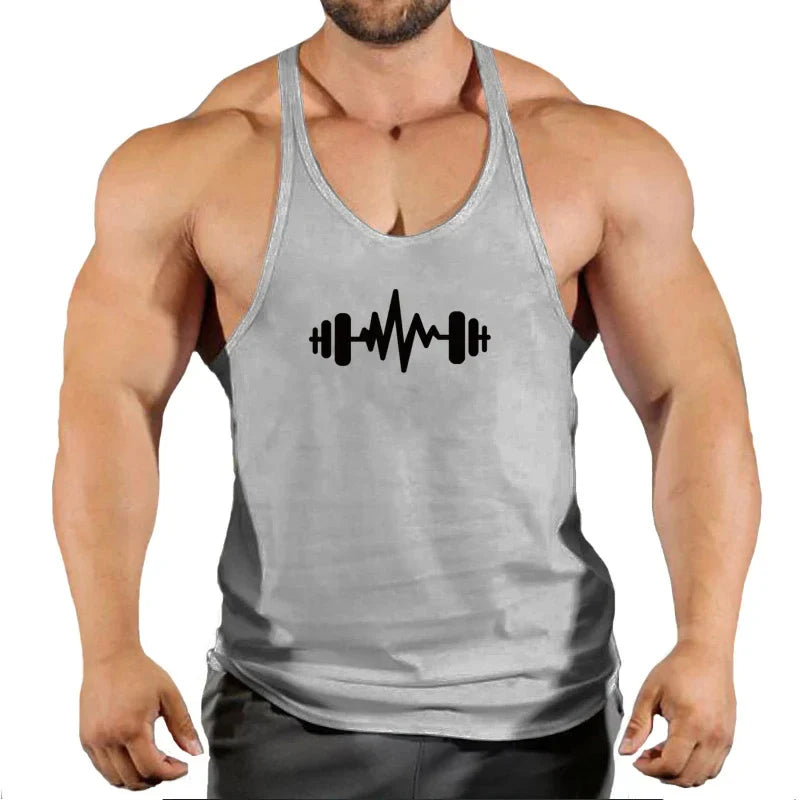 Men's Gym Stringer Singlet — Bodybuilding Muscle Tank Top