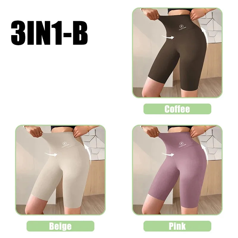 Women's High-Waist Gym Shorts — Quick-Dry Yoga & Cycling