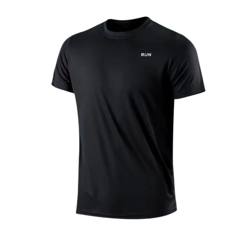 Men's Quick-Dry Short Sleeve Gym Shirt — Moisture-Wicking Training Tee