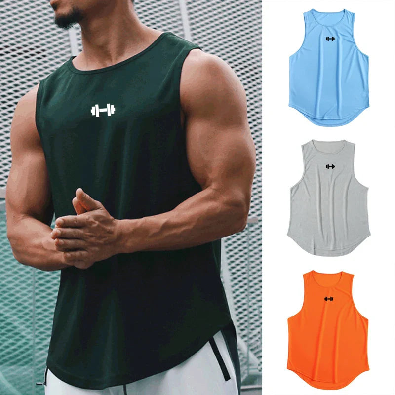 Men's Quick-Dry Gym Tank Top — Loose Sleeveless Training Vest