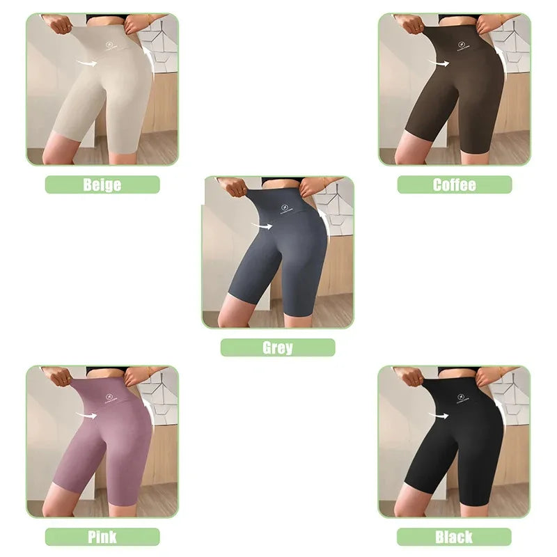Women's High-Waist Gym Shorts — Quick-Dry Yoga & Cycling