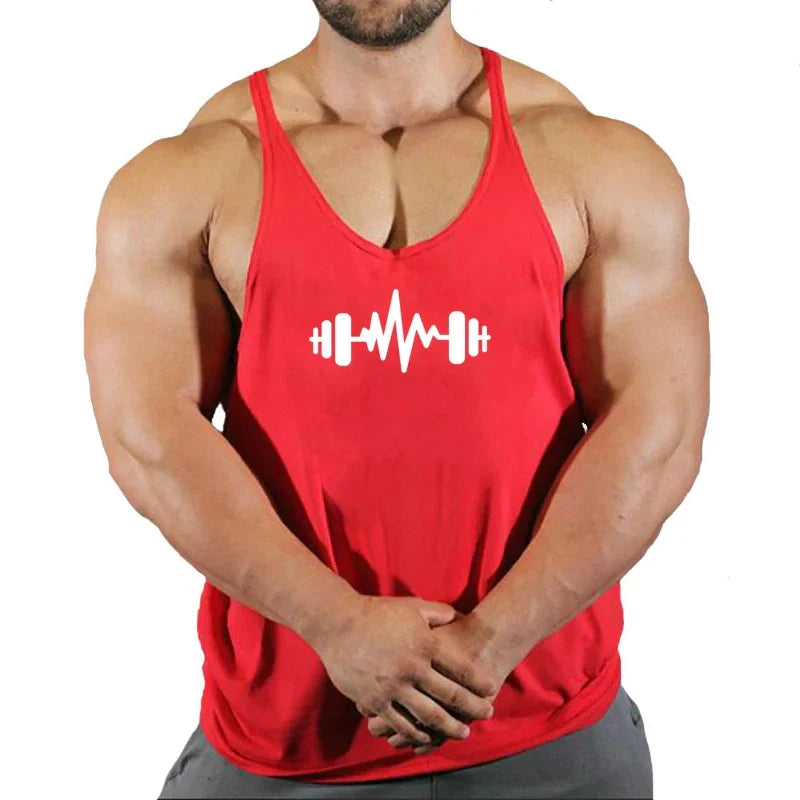 Men's Gym Stringer Singlet — Bodybuilding Muscle Tank Top
