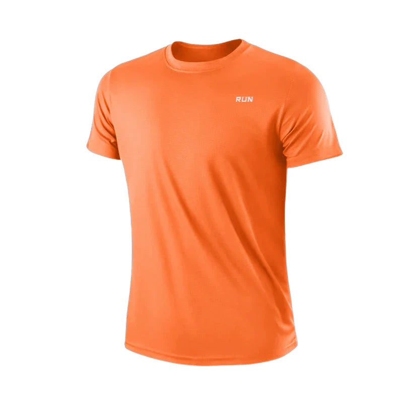 Men's Quick-Dry Short Sleeve Gym Shirt — Moisture-Wicking Training Tee