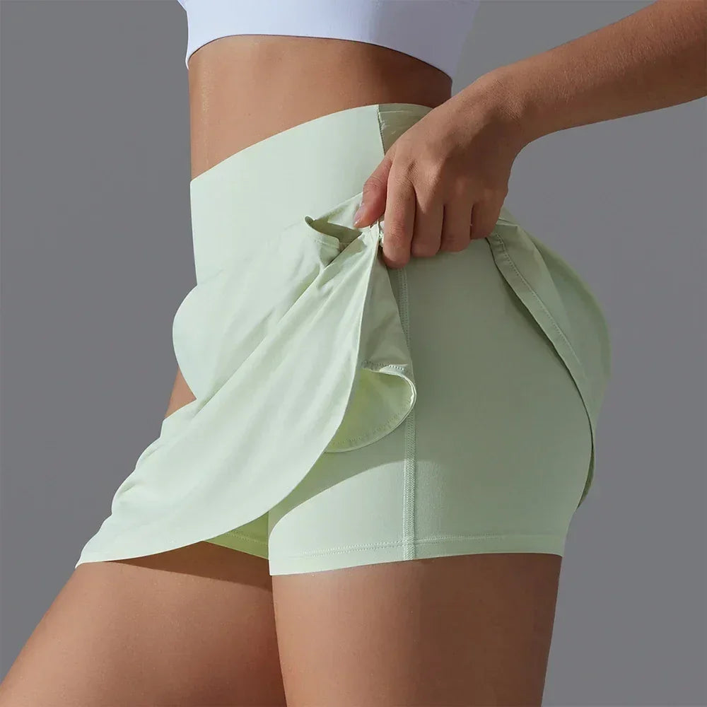 Women's High-Waist Yoga Shorts with Pockets — Gym Sportswear - 3Sons Sports & Fitness