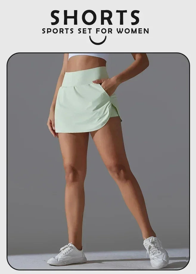 Women's High-Waist Yoga Shorts with Pockets — Gym Sportswear - 3Sons Sports & Fitness