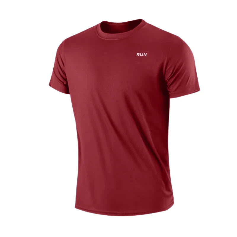 Men's Quick-Dry Short Sleeve Gym Shirt — Moisture-Wicking Training Tee