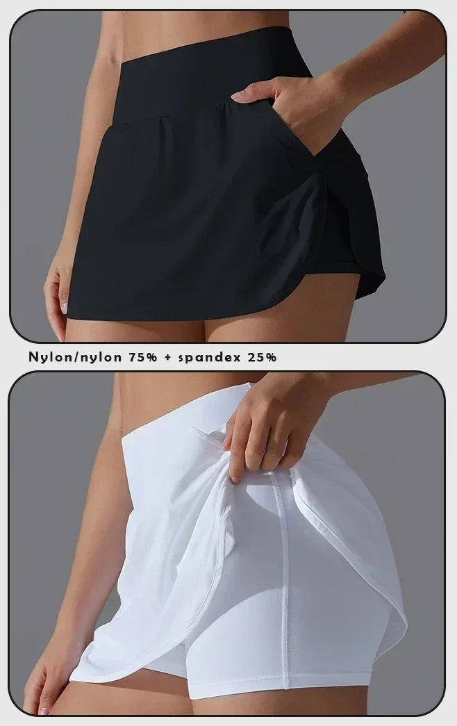Women's High-Waist Yoga Shorts with Pockets — Gym Sportswear - 3Sons Sports & Fitness