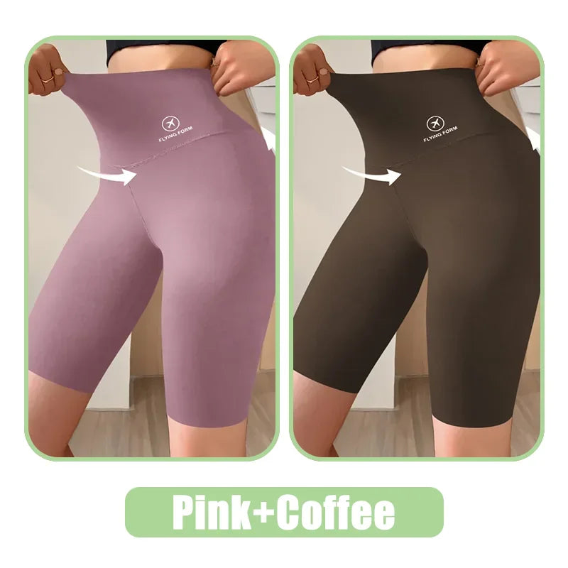 Women's High-Waist Gym Shorts — Quick-Dry Yoga & Cycling