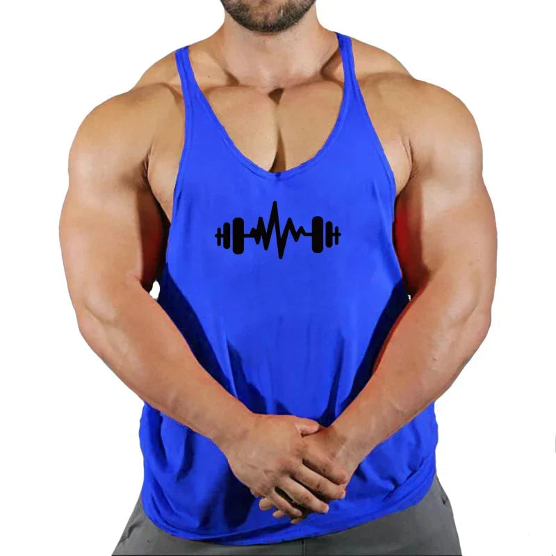Men's Gym Stringer Singlet — Bodybuilding Muscle Tank Top