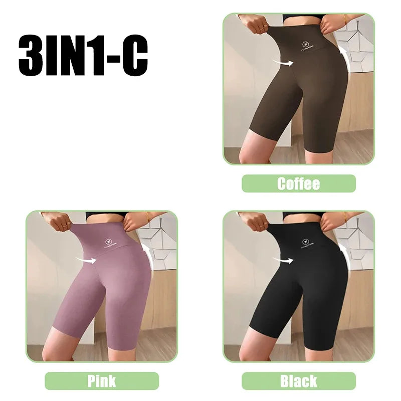 Women's High-Waist Gym Shorts — Quick-Dry Yoga & Cycling