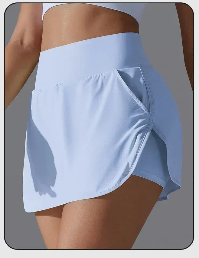 Women's High-Waist Yoga Shorts with Pockets — Gym Sportswear - 3Sons Sports & Fitness
