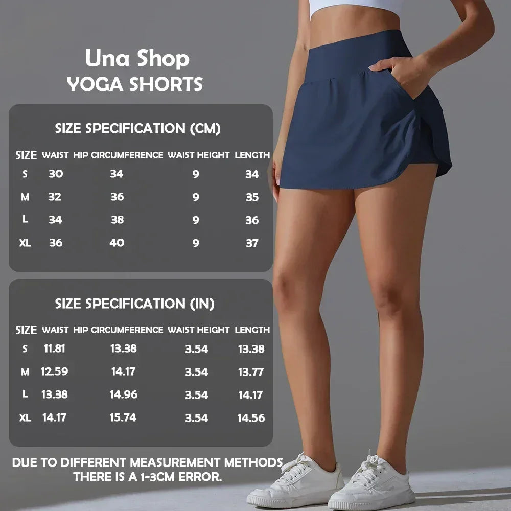 Women's High-Waist Yoga Shorts with Pockets — Gym Sportswear
