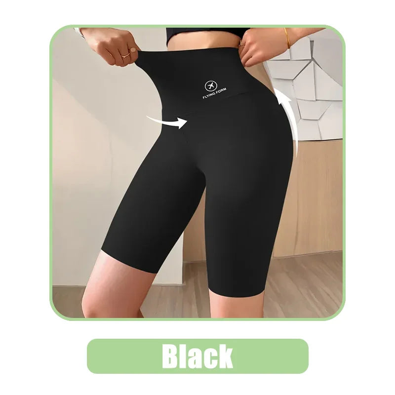 Women's High-Waist Gym Shorts — Quick-Dry Yoga & Cycling