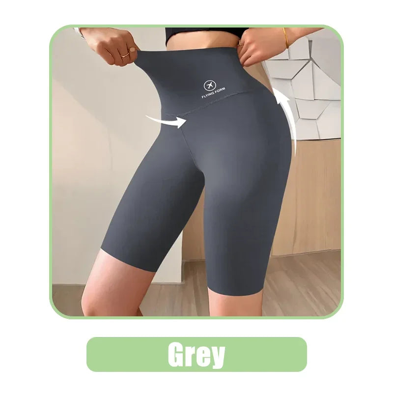 Women's High-Waist Gym Shorts — Quick-Dry Yoga & Cycling