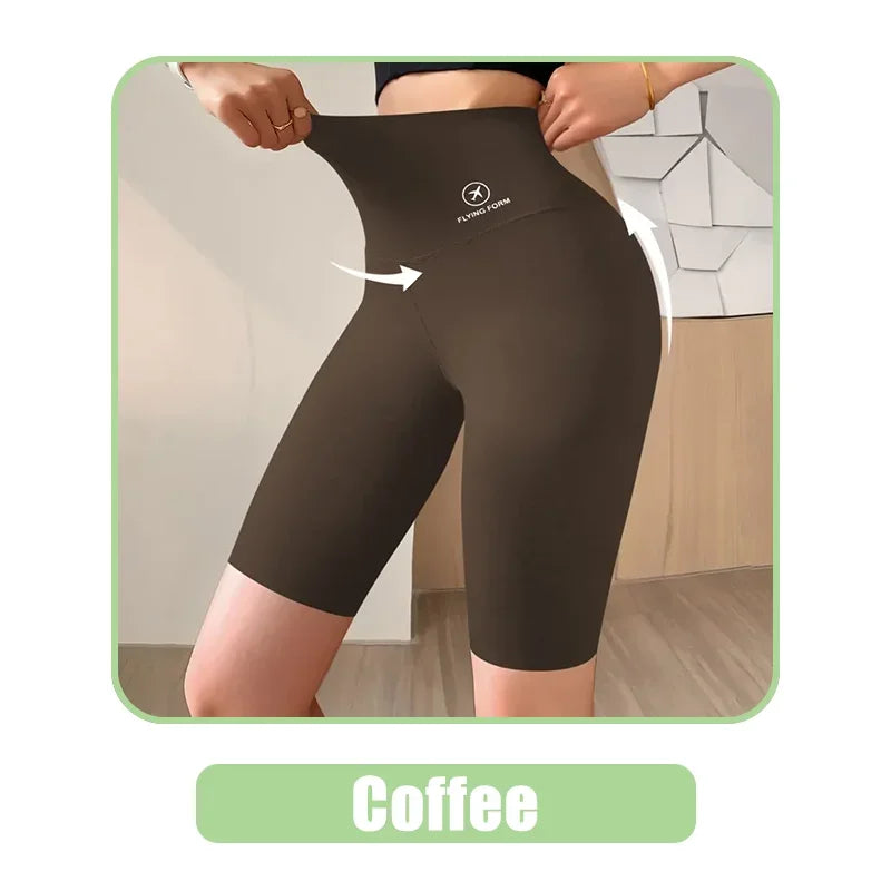 Women's High-Waist Gym Shorts — Quick-Dry Yoga & Cycling