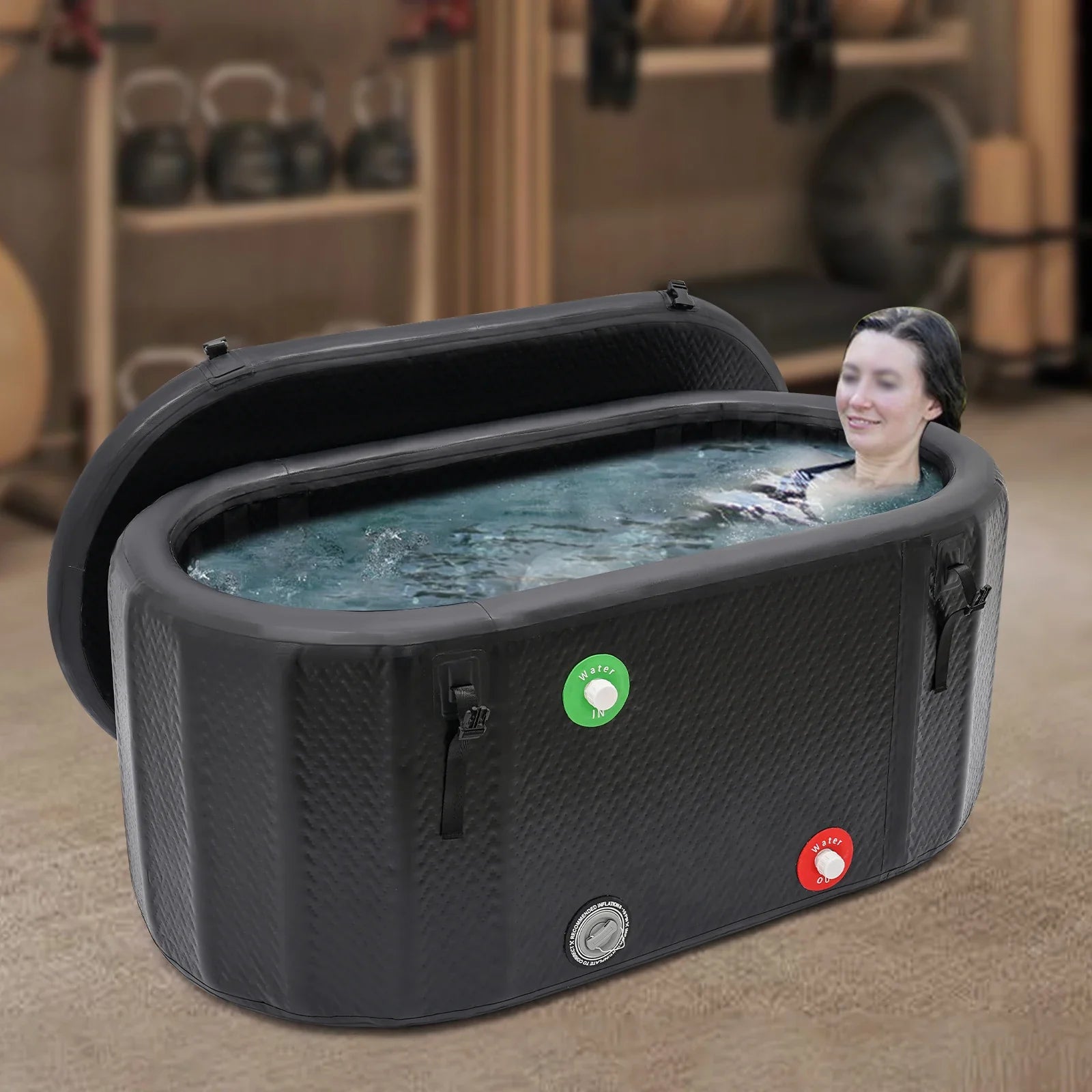 Inflatable Ice Bath For Athletes 370L With Pump Repair Kit - 3Sons Sports & Fitness