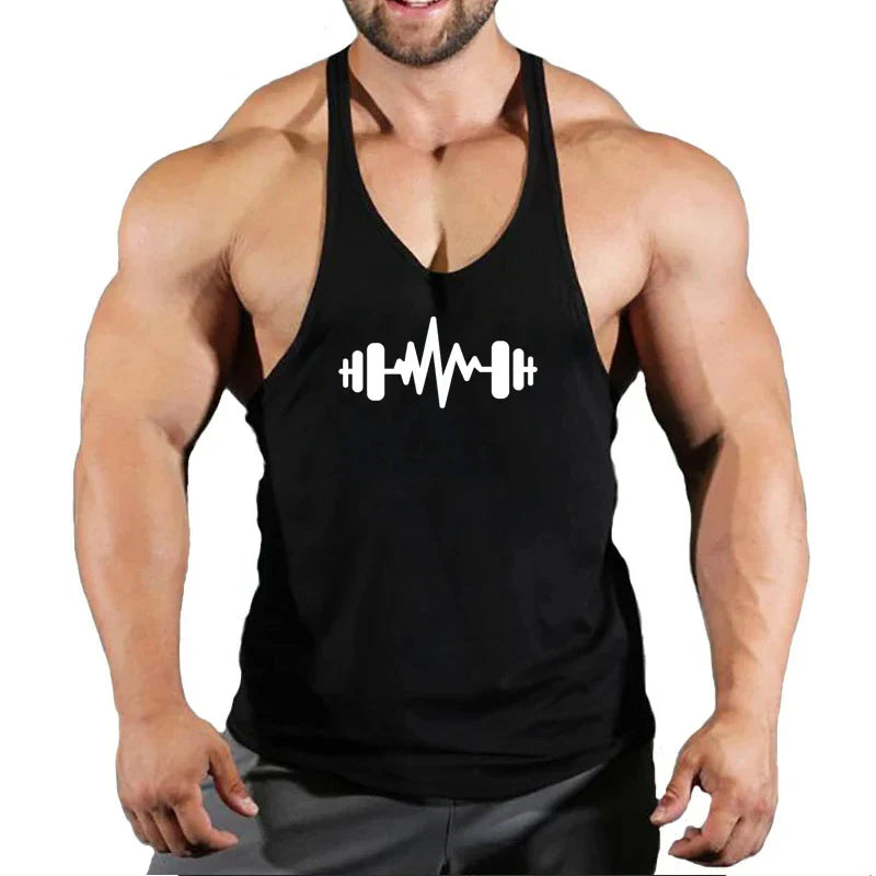 Men's Gym Stringer Singlet — Bodybuilding Muscle Tank Top