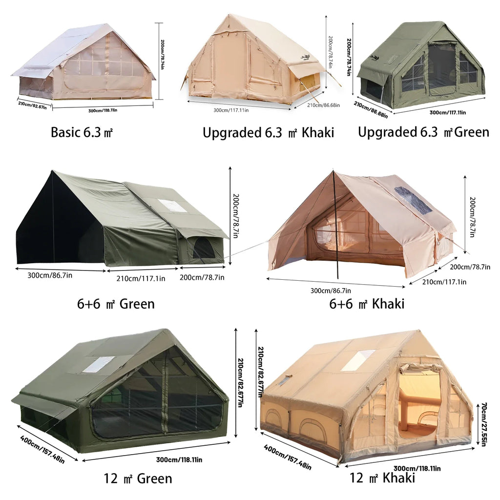Inflatable Camping Tent With Skylight And Breathable Mesh - 3Sons Sports & Fitness