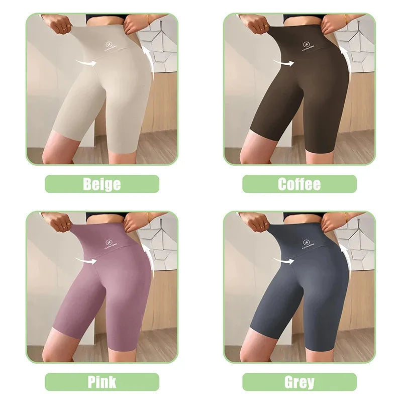 Women's High-Waist Gym Shorts — Quick-Dry Yoga & Cycling
