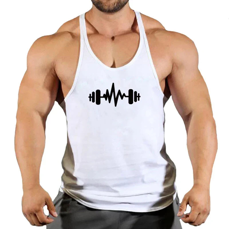 Men's Gym Stringer Singlet — Bodybuilding Muscle Tank Top
