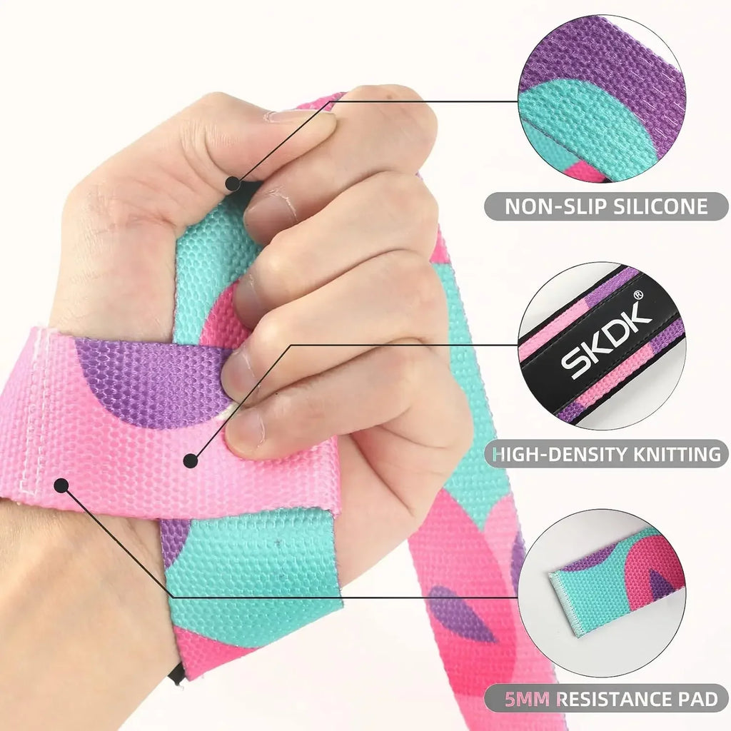 Adjustable Weightlifting Wrist Straps | Non-Slip Gym Lifting Support Bands