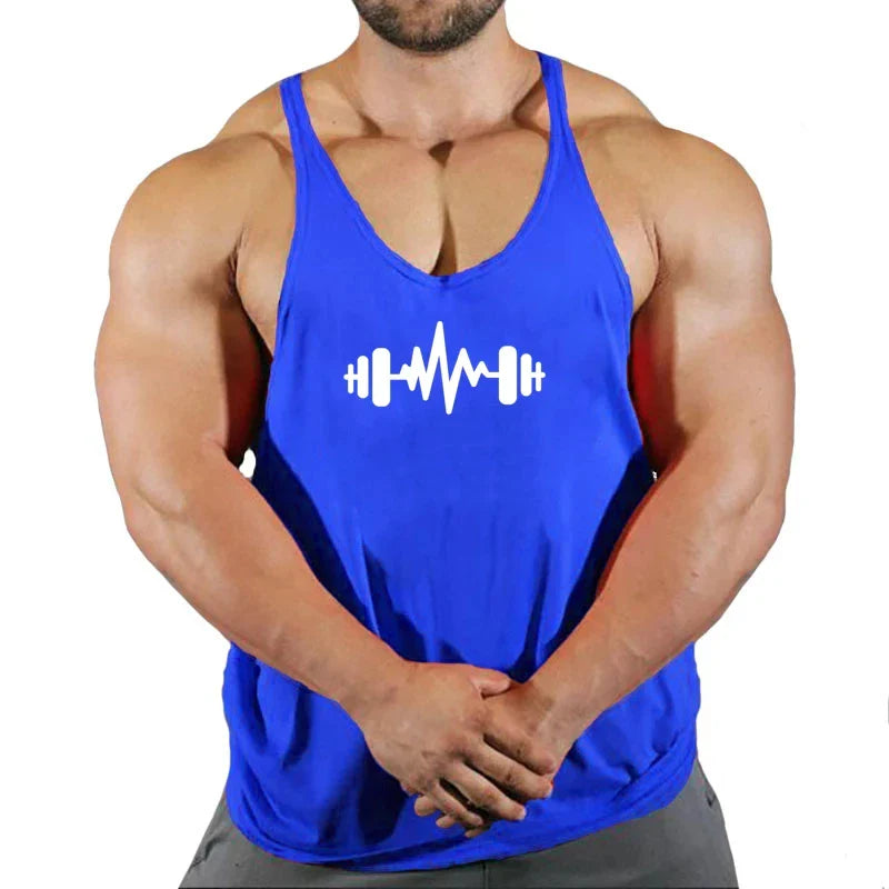 Men's Gym Stringer Singlet — Bodybuilding Muscle Tank Top