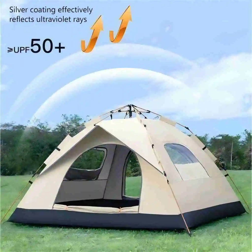 Pakicetus Outdoor Sunshade Camping Tent With Two Doors And Windows - 3Sons Sports & Fitness