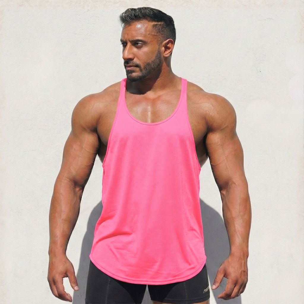 Men's Tri-Blend Stringer Tank Top — Racerback Gym Vest - 3Sons Sports & Fitness