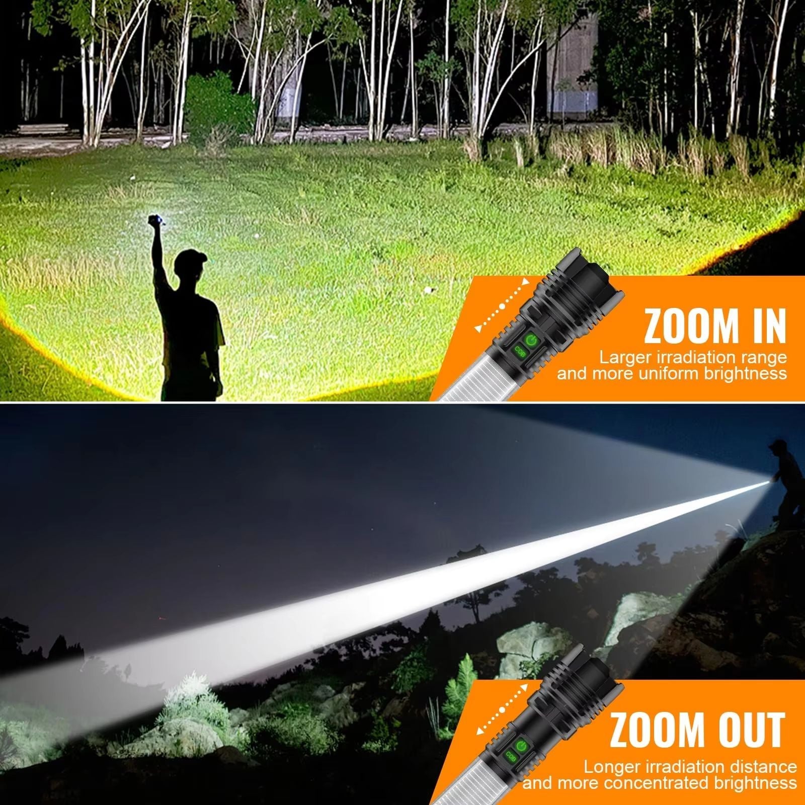 Powerlite 3 in 1 Rechargeable Flashlight - 3Sons Sports & Fitness
