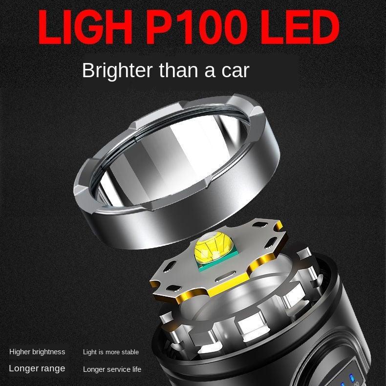 Adjustable Rechargeable Strong Mini Pocket Sized Flashlight LED Multifunctional High Lumen Light Ultra-bright Portable Flashlights Outdoor Waterproof Flashlight For Running Walking - 3Sons Sports & Fitness