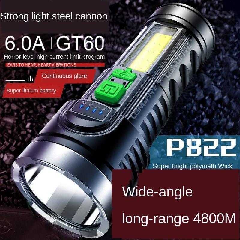 Adjustable Rechargeable Strong Mini Pocket Sized Flashlight LED Multifunctional High Lumen Light Ultra-bright Portable Flashlights Outdoor Waterproof Flashlight For Running Walking - 3Sons Sports & Fitness