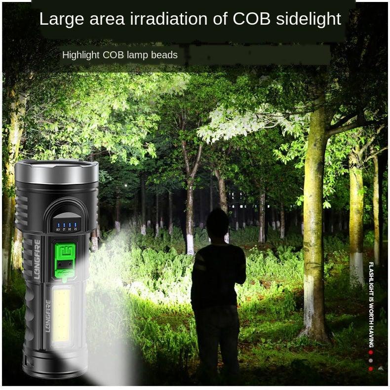 Adjustable Rechargeable Strong Mini Pocket Sized Flashlight LED Multifunctional High Lumen Light Ultra-bright Portable Flashlights Outdoor Waterproof Flashlight For Running Walking - 3Sons Sports & Fitness