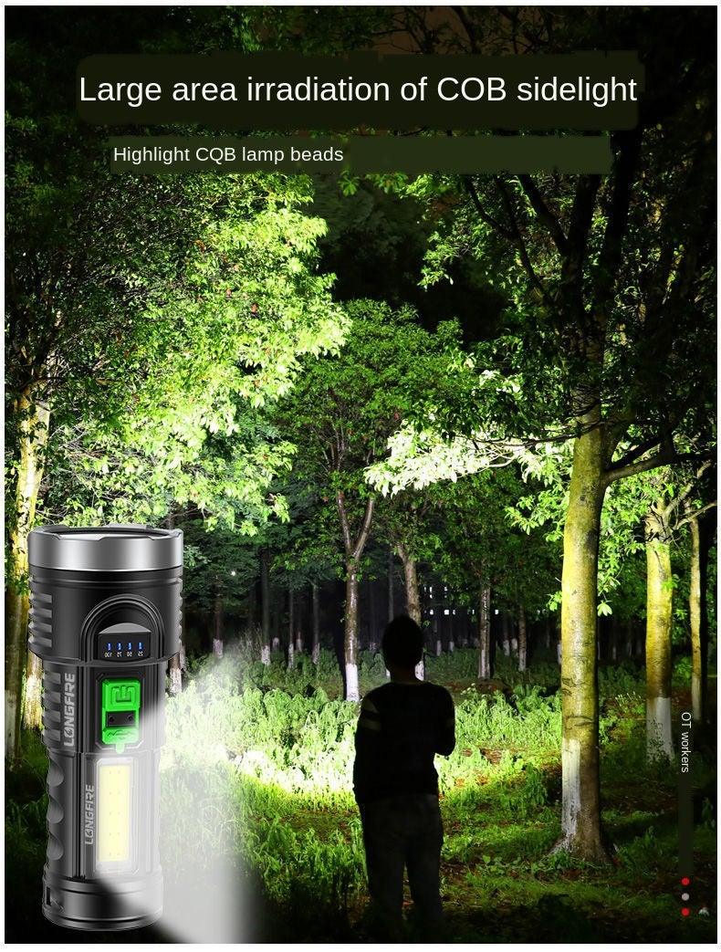 Adjustable Rechargeable Strong Mini Pocket Sized Flashlight LED Multifunctional High Lumen Light Ultra-bright Portable Flashlights Outdoor Waterproof Flashlight For Running Walking - 3Sons Sports & Fitness