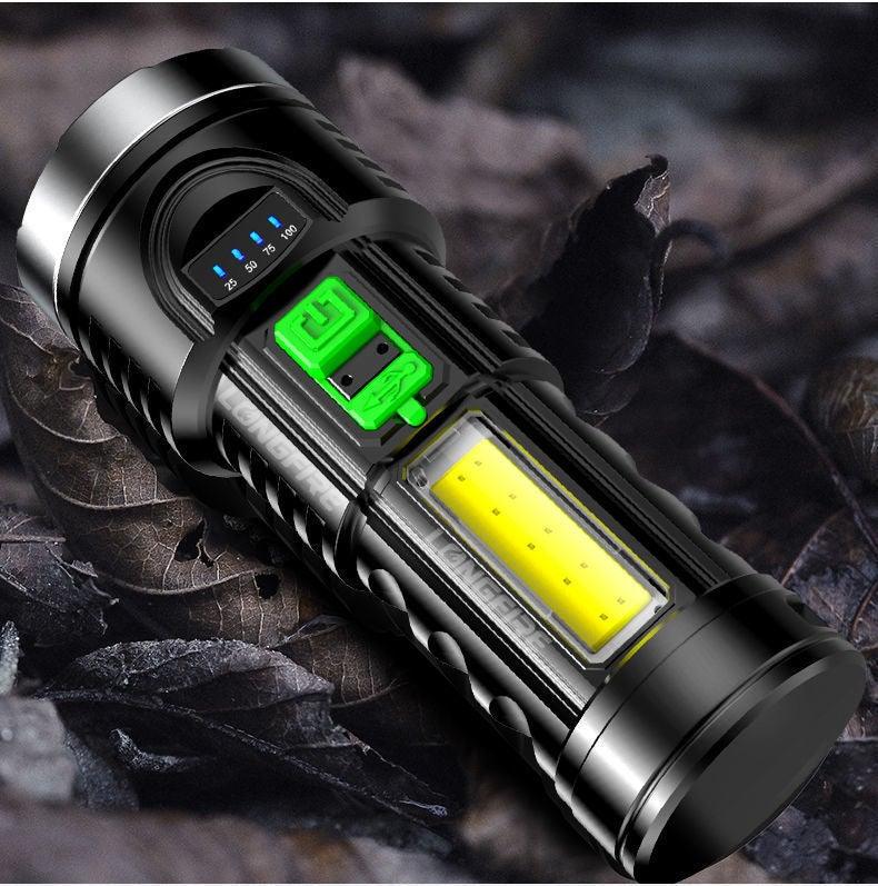 Adjustable Rechargeable Strong Mini Pocket Sized Flashlight LED Multifunctional High Lumen Light Ultra-bright Portable Flashlights Outdoor Waterproof Flashlight For Running Walking - 3Sons Sports & Fitness