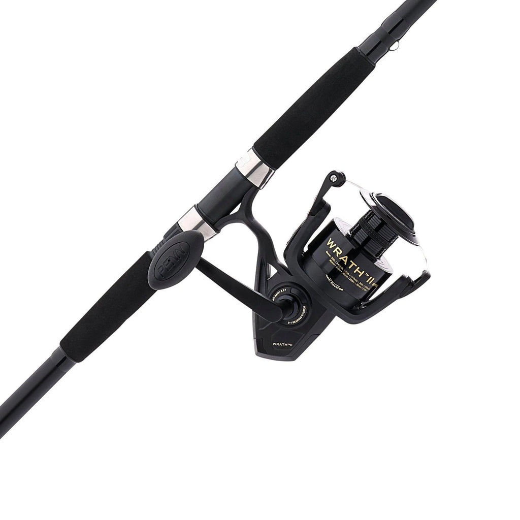 PENN Wrath II Spinning Fishing Combo, 6'6" Medium Light Rod, 2500 Size Reel
