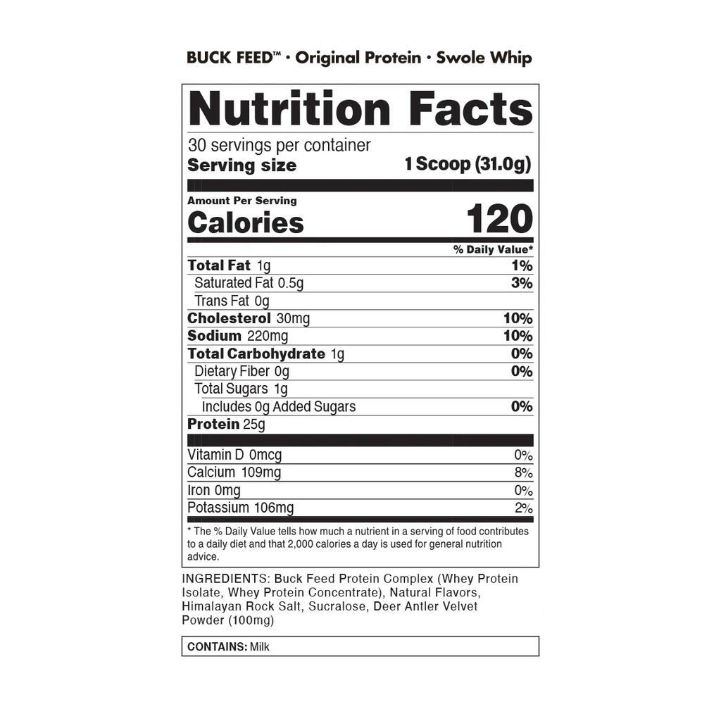 Bucked Up Buck Feed Protein - 3Sons Sports & Fitness