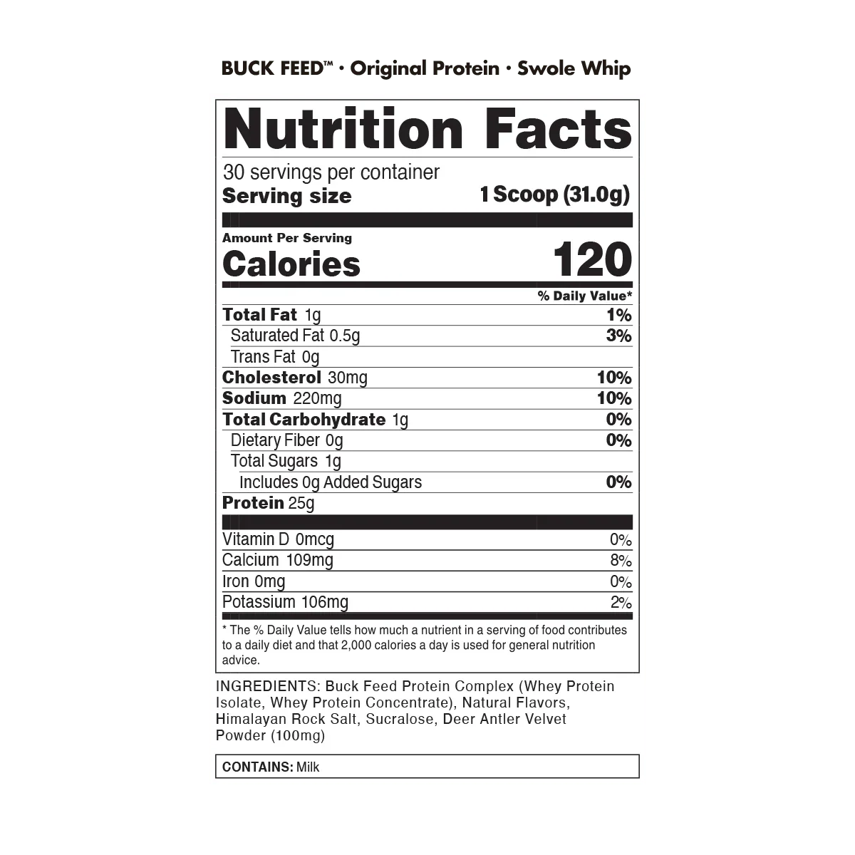 Bucked Up Buck Feed Protein - 3Sons Sports & Fitness