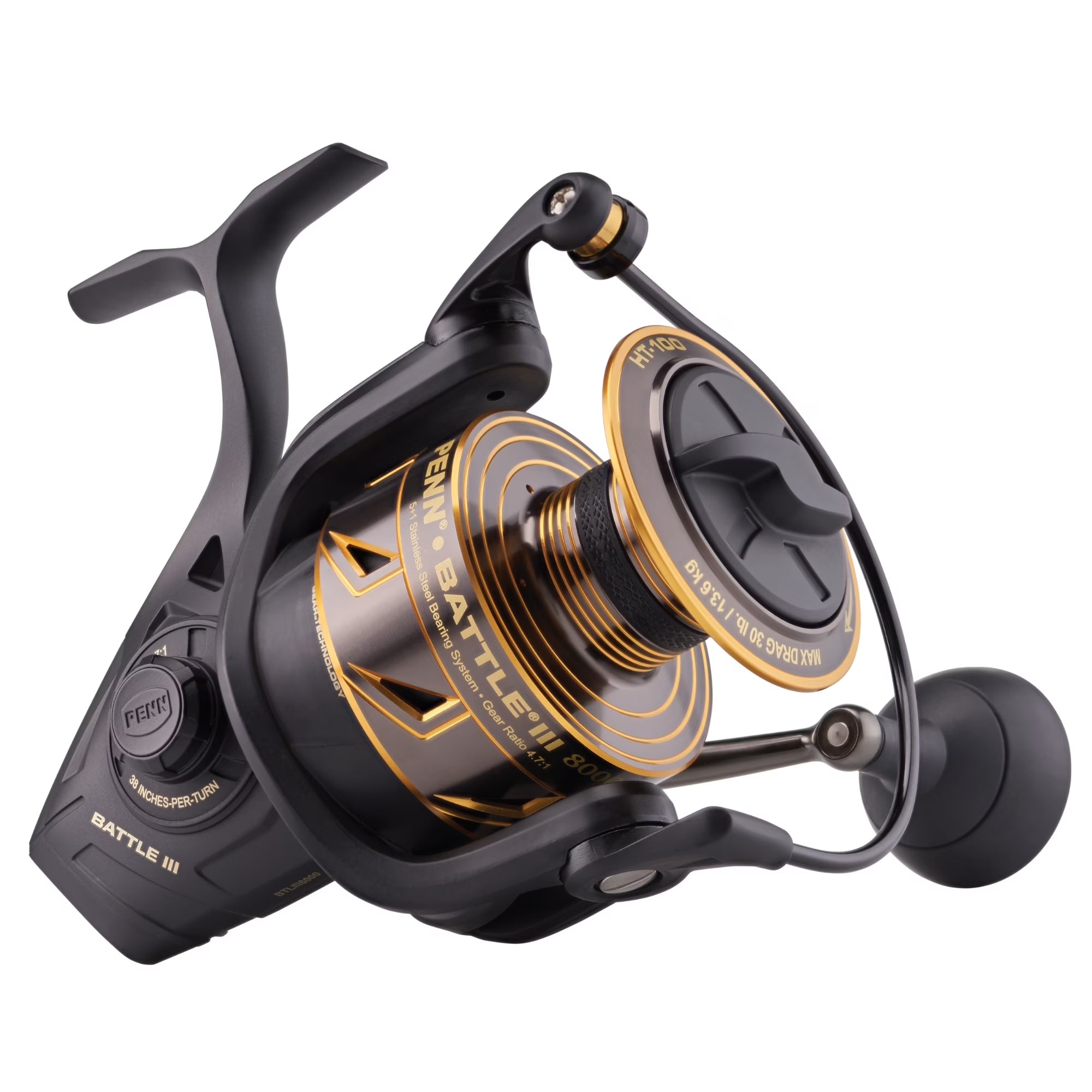PENN Battle III Spinning Nearshore/Offshore Fishing Reel, Size 8000