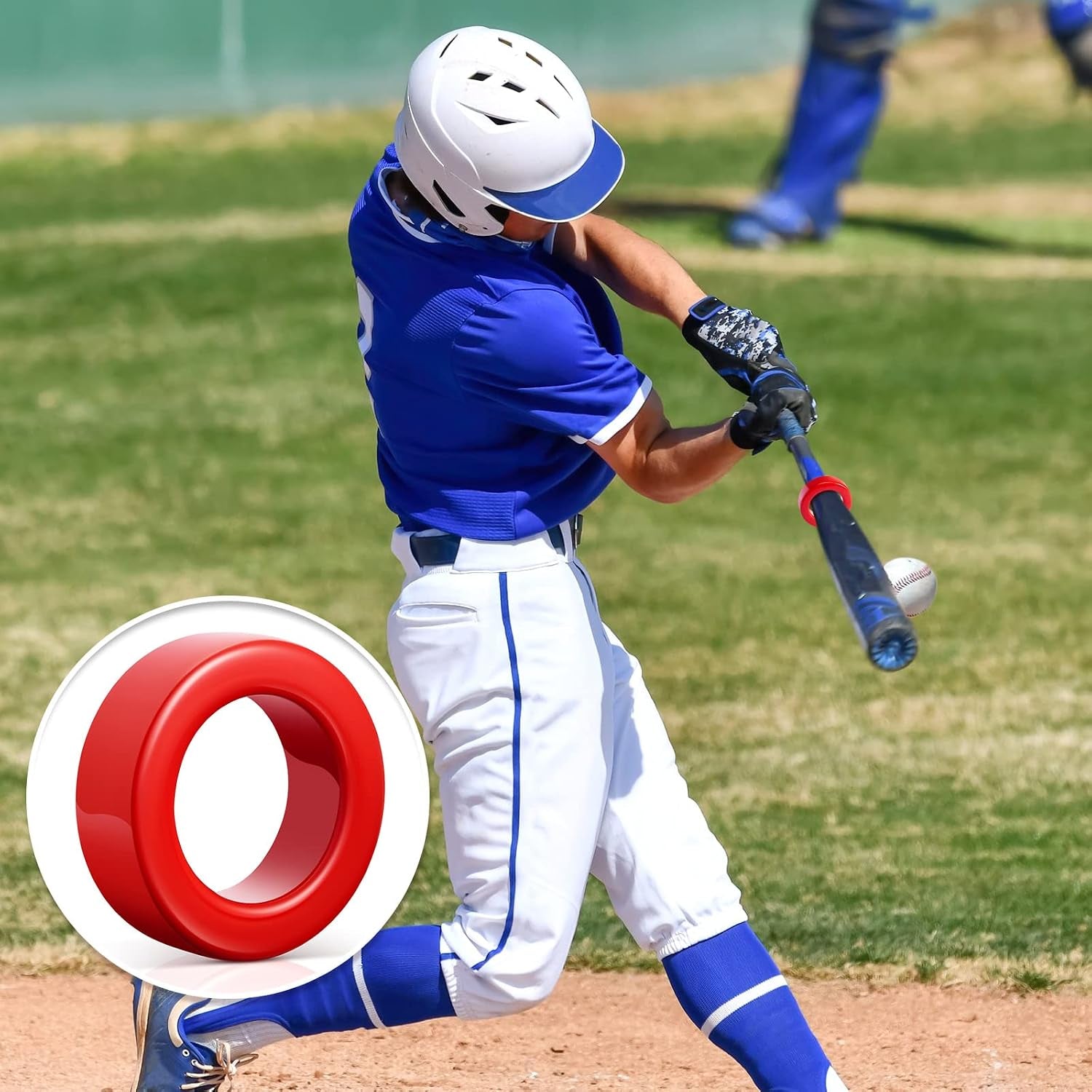 Deekin 2 Pack Baseball Bat Weight 16 Oz Baseball Donuts for Adult Youth Softball Batting Weights Swing Training Hitting Practice Standard Bats