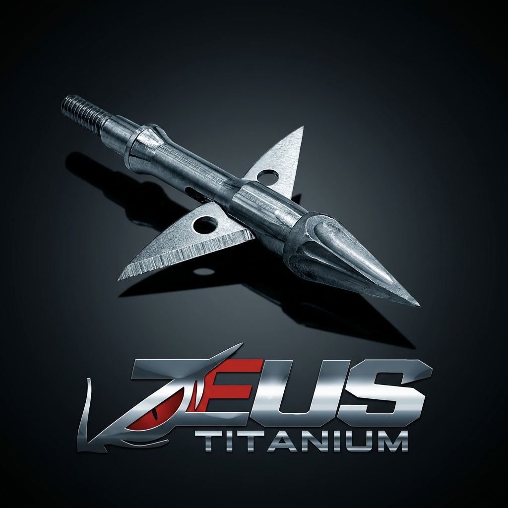 ZEUS TITANIUM  BROADHEADS (3 PACK) PLUS PRACTICE HEAD-COMES WITH BOTH 100/125 GR TIPS - 3Sons Sports & Fitness