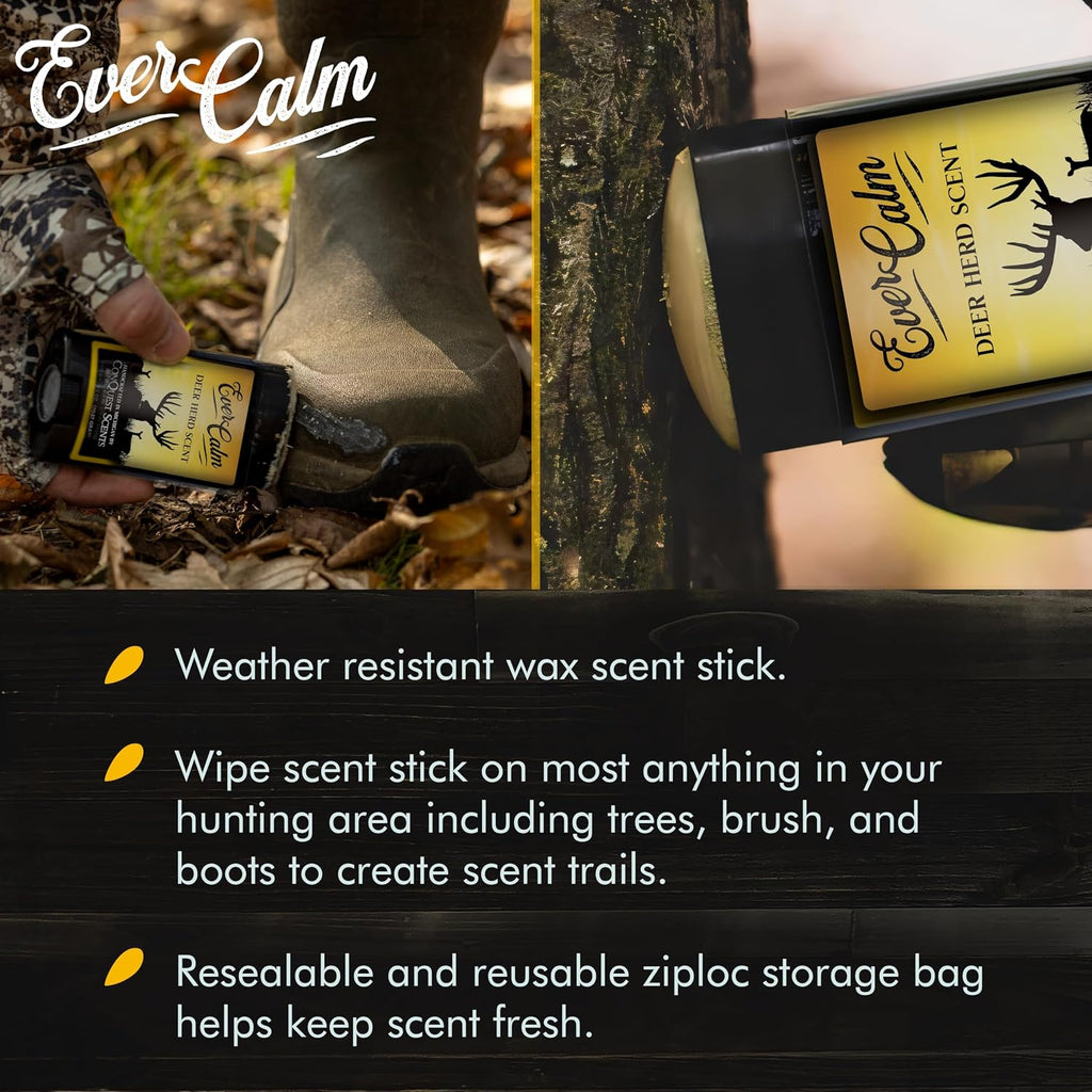 Conquest Scents Evercalm Deer Herd Scent Scent Original Formula – Deer Attractant & Calming Scent – All-Season Effectiveness Deer Hunting Scents